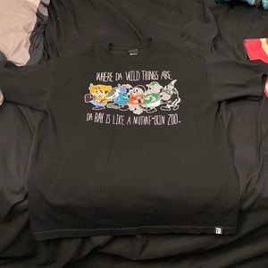 Vintage throwback Bay Area sports mascots where the wild things are t shirt